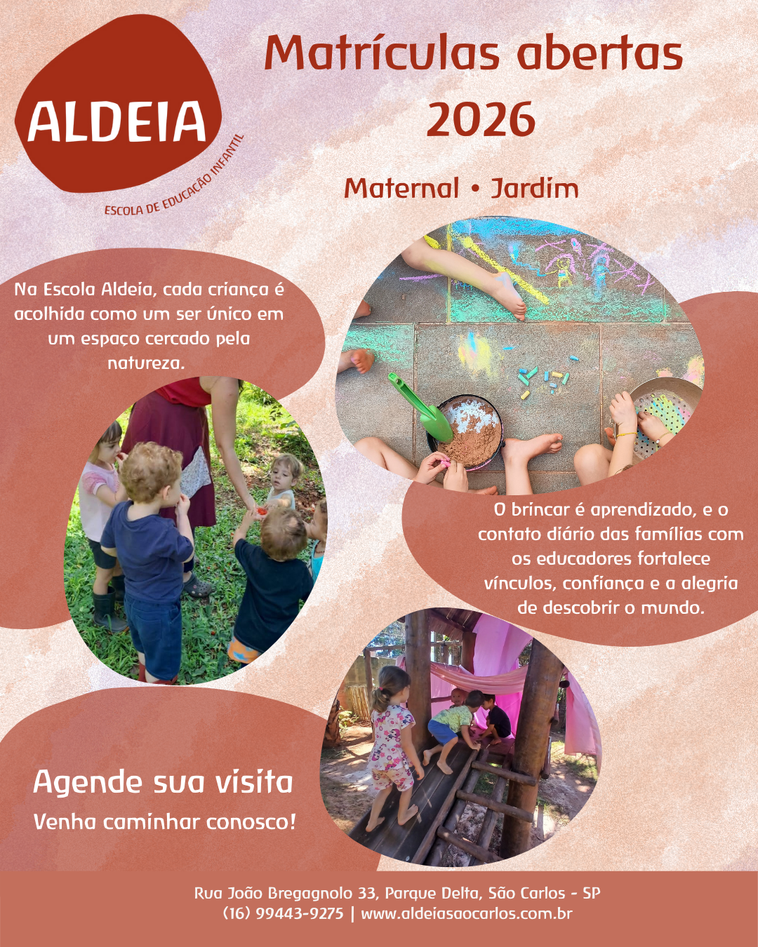 Matrículas abertas 2026 Escola Associativa Aldeia